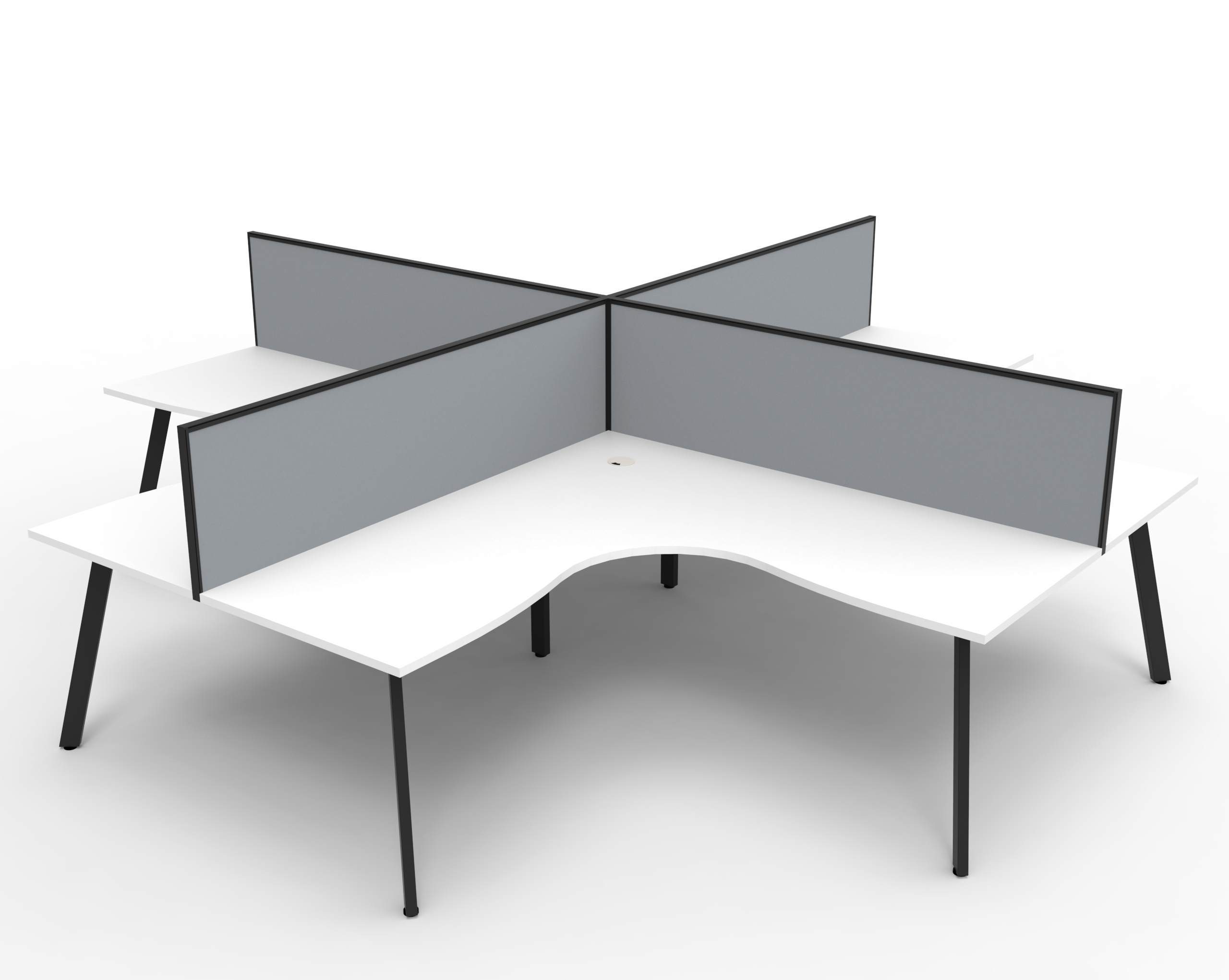 Eternity 4 Person Corner Workstation